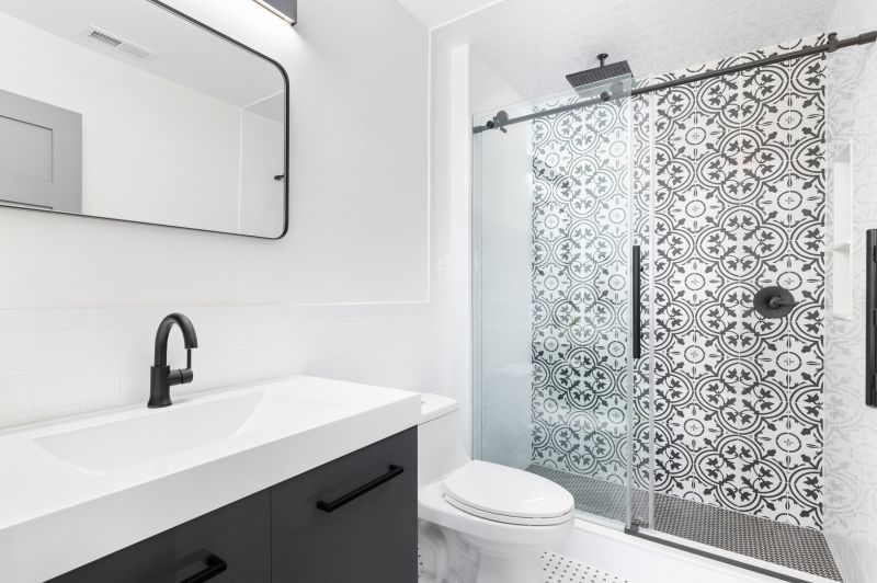 Walk-In Shower with Accent Wall